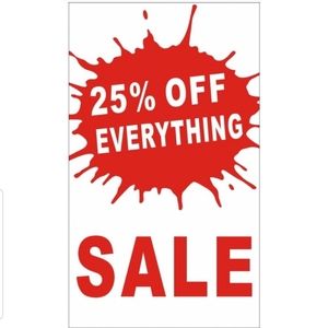 25% off Everything sale